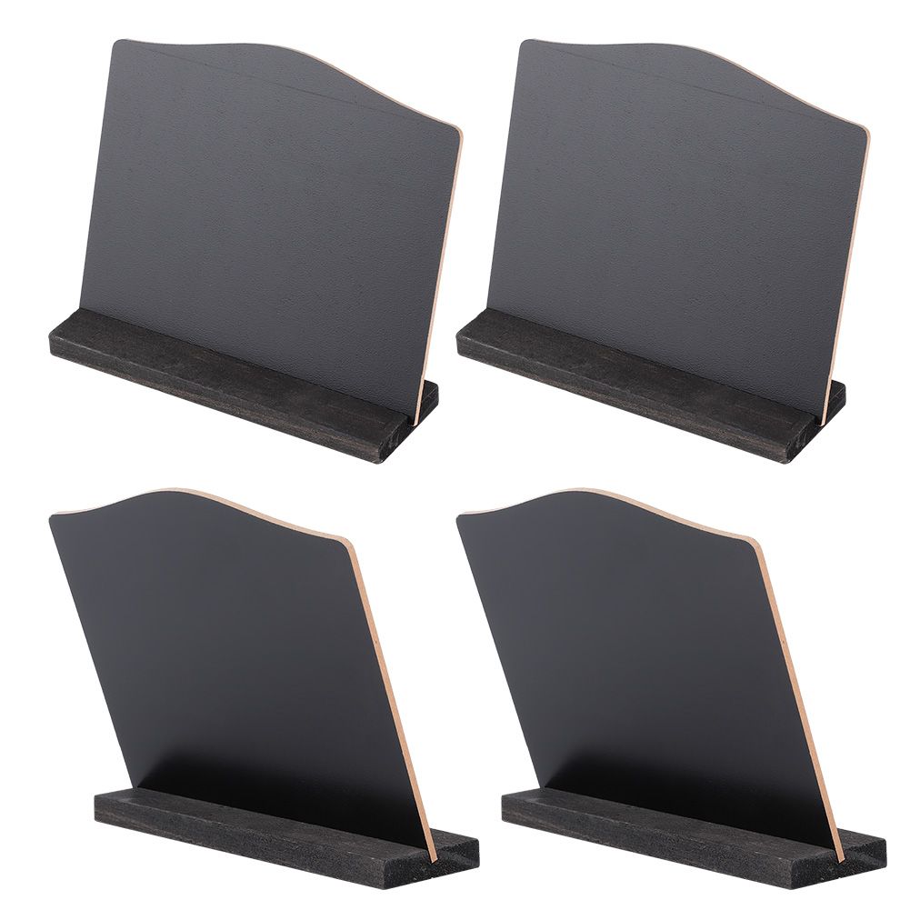 Set of four double-sided mini blackboard ornaments for home, hotel, or bar decor, featuring playful, innovative design for kids' spaces.