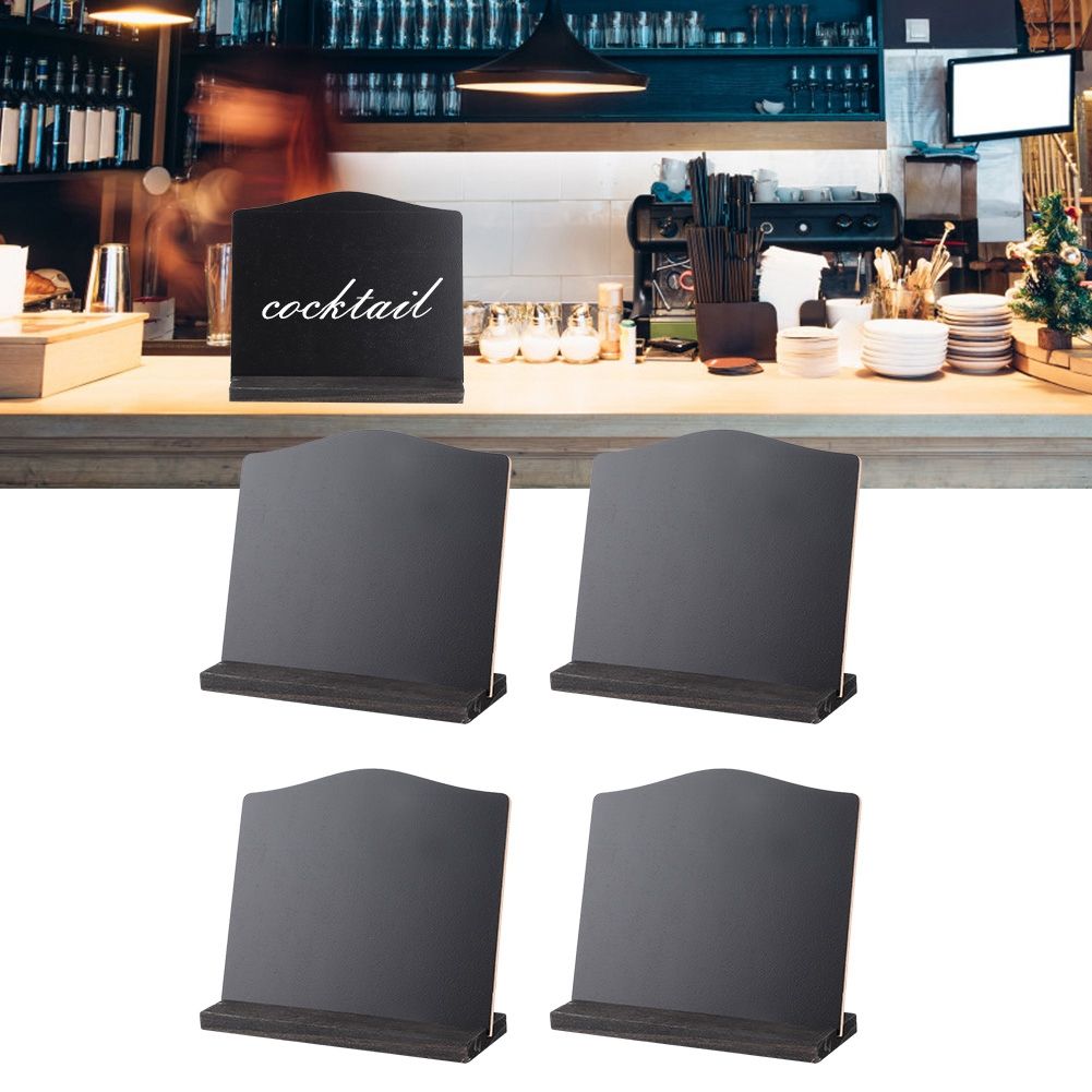 Set of four innovative double-sided mini blackboard ornaments by Everything Baby, ideal for home, hotel, or bar desktop decoration.