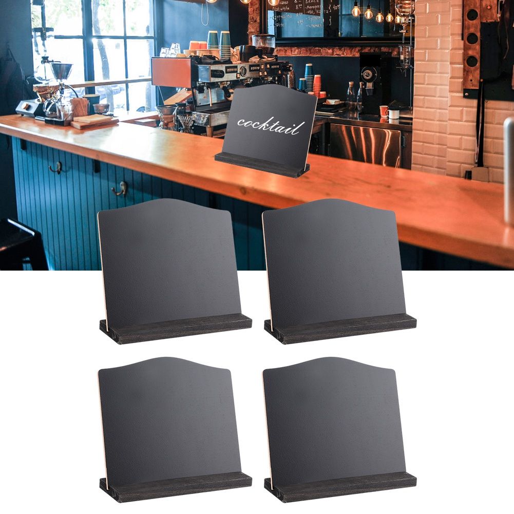 Set of four double-sided mini blackboard ornaments by Everything Baby, suitable for home, hotel, or bar desk decoration.
