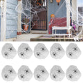 White Halloween spider webs with two fake spiders, perfect for haunted house and KTV scene decorations, by Everything Baby.