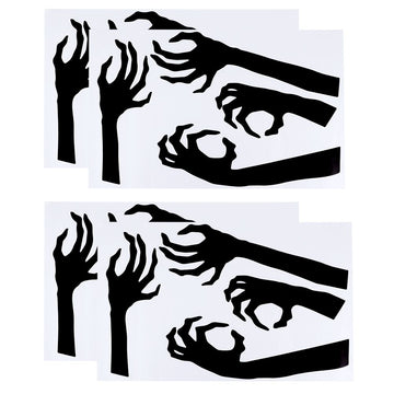 Four horror-themed Halloween wall stickers from Everything Baby for decorating living rooms and bedrooms for spooky parties.