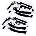 Four Halloween horror-themed wall stickers for kids' rooms and party decor, featuring spooky designs for Halloween decorations.
