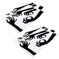 Set of four horror-themed Halloween wall stickers for kids' rooms, featuring spooky designs for living room and bedroom decoration