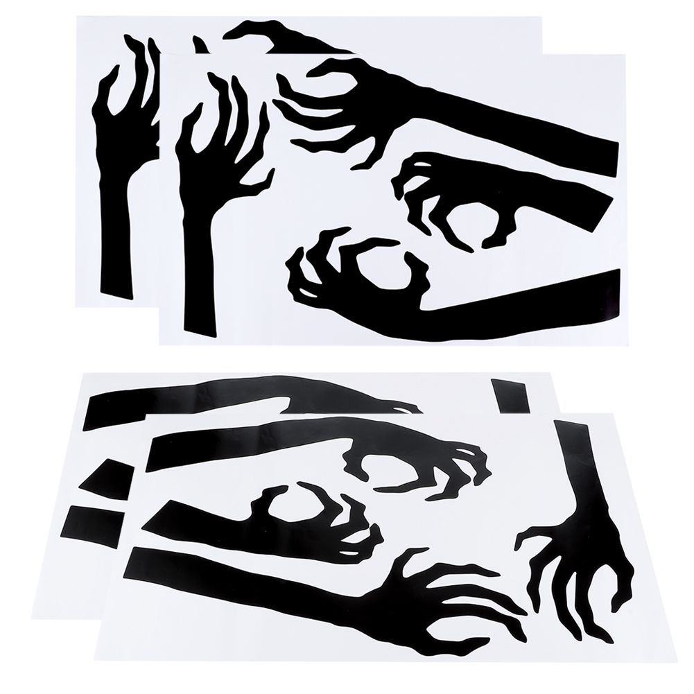 Four spooky Halloween wall sticker decals from Everything Baby, perfect for decorating living rooms and bedrooms for Halloween.