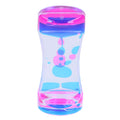Blue and pink double color liquid motion bubbler hourglass toy, baby and kids pretend play desk decor by Everything Baby.