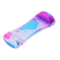 Blue and pink double color liquid motion bubbler hourglass toy, perfect for kids' pretend play and desk decor
