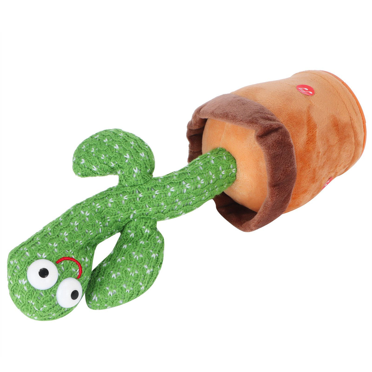 Dancing singing electronic cactus plush toy for kids, soft plush cactus with arms, suitable for early education and pretend play.