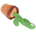 Electronic dancing singing cactus plush toy for kids, soft plush cactus with musical features, suitable for early education play.