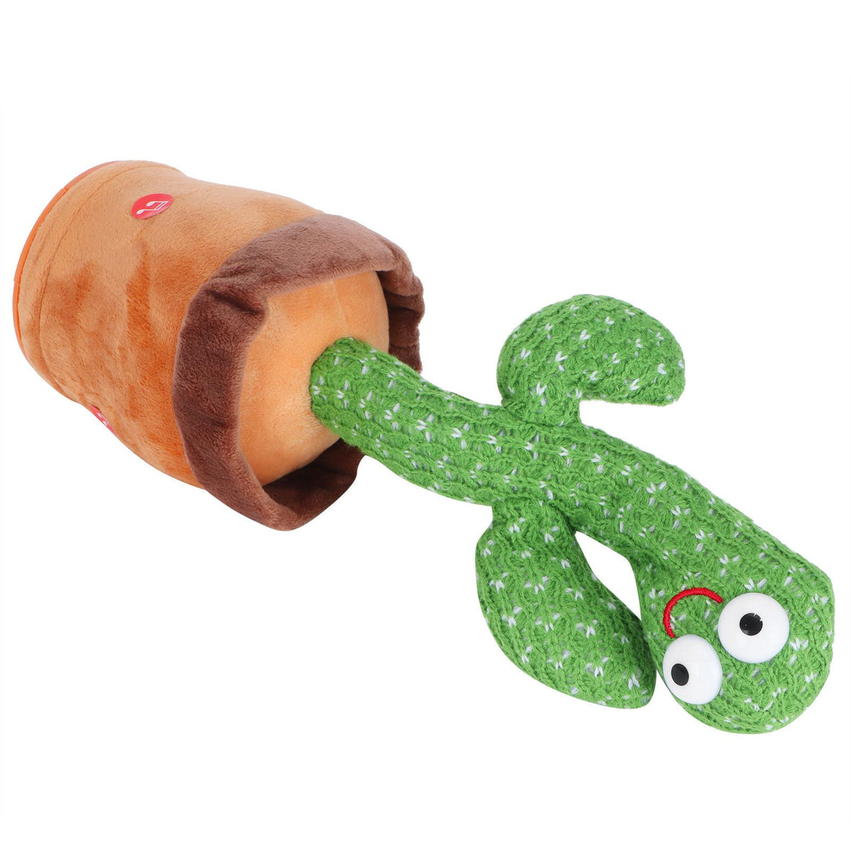Electronic dancing singing cactus plush toy for kids, soft plush cactus with playful features, perfect for early education pretend play.