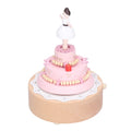 Wooden music box with girl figure, suitable for kids' pretend play and birthday decorations, from Everything Baby.