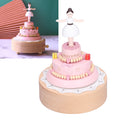 Wooden music box featuring a girl figure, perfect for birthday decor or holiday gift, from Everything Baby's pretend play collection.