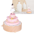 Wooden music box featuring a girl figure, suitable for birthday or holiday gift, part of pretend play toys for kids