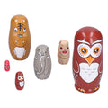 Six handcrafted cartoon Russian nesting dolls toys from Everything Baby, perfect for kids' pretend play and home décor.