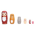 Set of 6 handmade cartoon Russian nesting dolls ornaments for kids' pretend play and home decor, colorful and child-friendly.