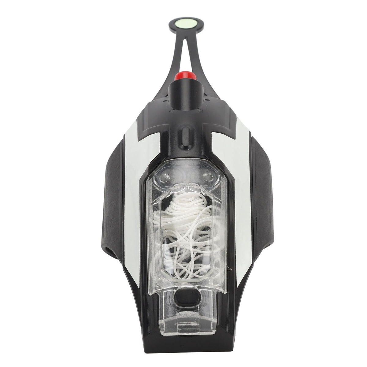 Luminous spider web launcher toy for kids, with silk string and spring, 2-meter launch for outdoor play and imaginative fun.