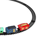 Retro Christmas-themed toy train set by Everything Baby featuring electric steam train on track for kids' festive play.