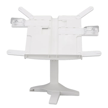Reading Book Stand Adjustable Reading Stand Book Holder Lightweight Foldable Desktop Book Stand for Students Adults and Children Ivory White