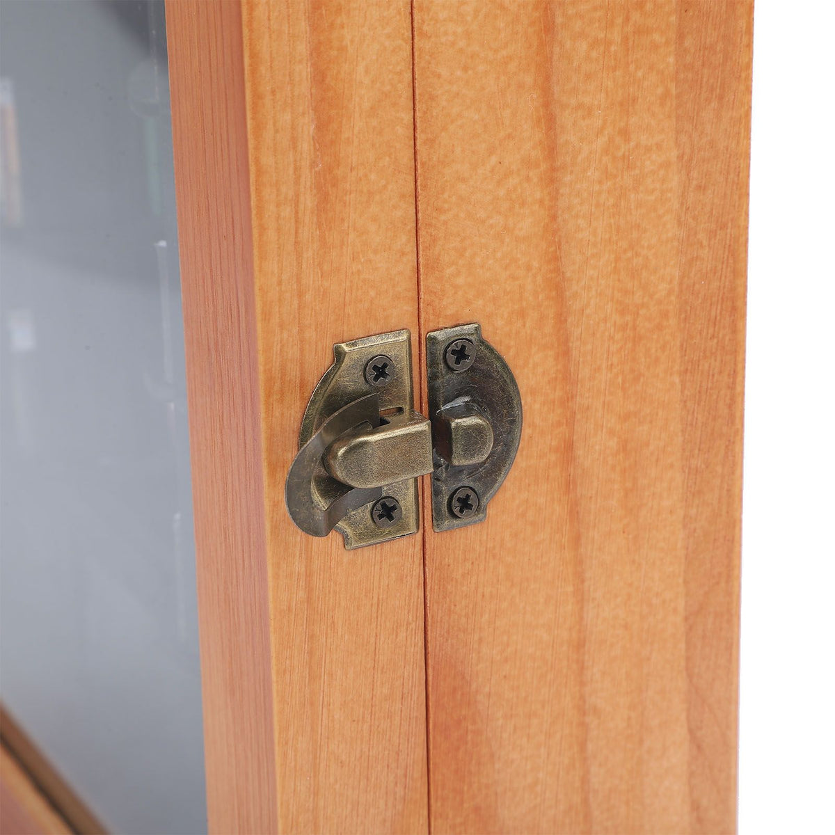 Miniature wooden and plastic display case for tiny books, rotatable library cabinet for kids' room decor and organization.