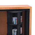 Solid wood and plastic miniature book display case by Everything Baby, rotatable tiny library for kids' bedroom or playroom.