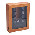Solid wood and plastic miniature book display case by Everything Baby featuring a rotatable tiny library for kids' room decor.