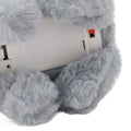 Grey plush interactive bunny toy with wiggle ears, electronic hopping sound effects, perfect for Easter pretend play and baby gift.
