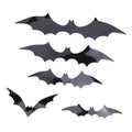 Set of 140 spooky black 3D bat wall decals by Everything Baby, perfect for home or party decoration.