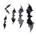 Set of 140 spooky black 3D bat wall stickers for kids' rooms and parties, featuring backing sheets for easy application by Everything Baby.