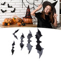 Set of 140 black 3D bat wall stickers from Everything Baby, perfect for spooky home or party decor with backing sheets.
