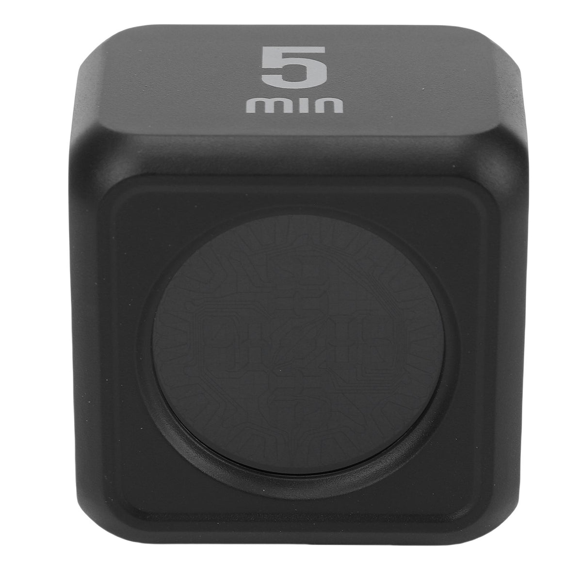 Black gravity sensor cube timer for work, learning, and cooking, featuring flip countdown and countup functions, by Everything Baby.