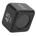 Black gravity sensor cube timer with flip countdown and countup features for work, learning, and kitchen activities.