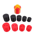 Red 3D printed nested screw gift box by Everything Baby, a fun pretend play toy with layers of screws for kids' birthday party entertainment.