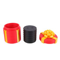 Red 3D printed nested screw gift box with layers, playful prank toy for kids' pretend play, reusable surprise gift box by Everything Baby.