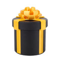 Black nested screw gift box with 3D printed layers, containing surprise screws, designed for kids' pretend play and birthday pranks.