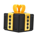 3D printed funny gift box with nested screws, gold and black, designed as a playful surprise toy for kids and birthdays.
