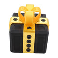 3D printed funny gift box with nested screws, featuring light gold and black colors, designed for kids' birthday or holiday surprises.