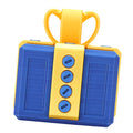3D printed funny gift box with nested screws, featuring light gold and blue colors, designed as a playful kids' building toy.