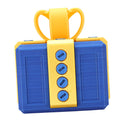 3D printed funny gift box with nested screws in light gold and blue, designed for kids' building toy surprises.