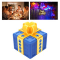3D printed funny gift box with nested screws, colorful light gold and blue, designed for kids' building toys and playful surprises.