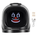 Baby & Kids ride-on car with emotional companion smart expression robot ornament, featuring electronic pet design on dashboard.