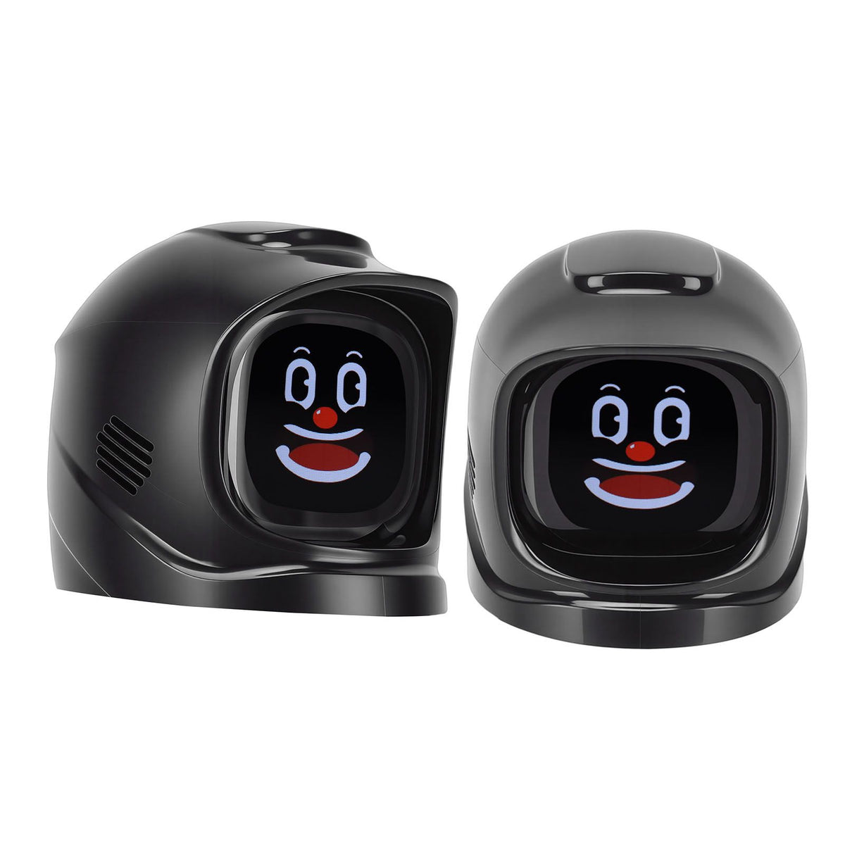 Electronic pet ornament resembling a smart expression robot for car dashboards, designed for kids ride-on cars by Everything Baby.