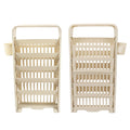 Large cream 6-tier kids' bookshelf with rollers, multifunctional storage rack for classroom or kids' reading space by Everything Baby.