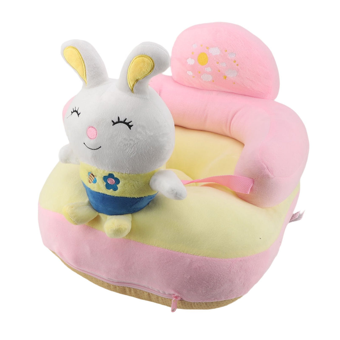 Adjustable plush learning sitting chair for infants and toddlers, safe, portable, and prevents falling over, by Everything Baby.