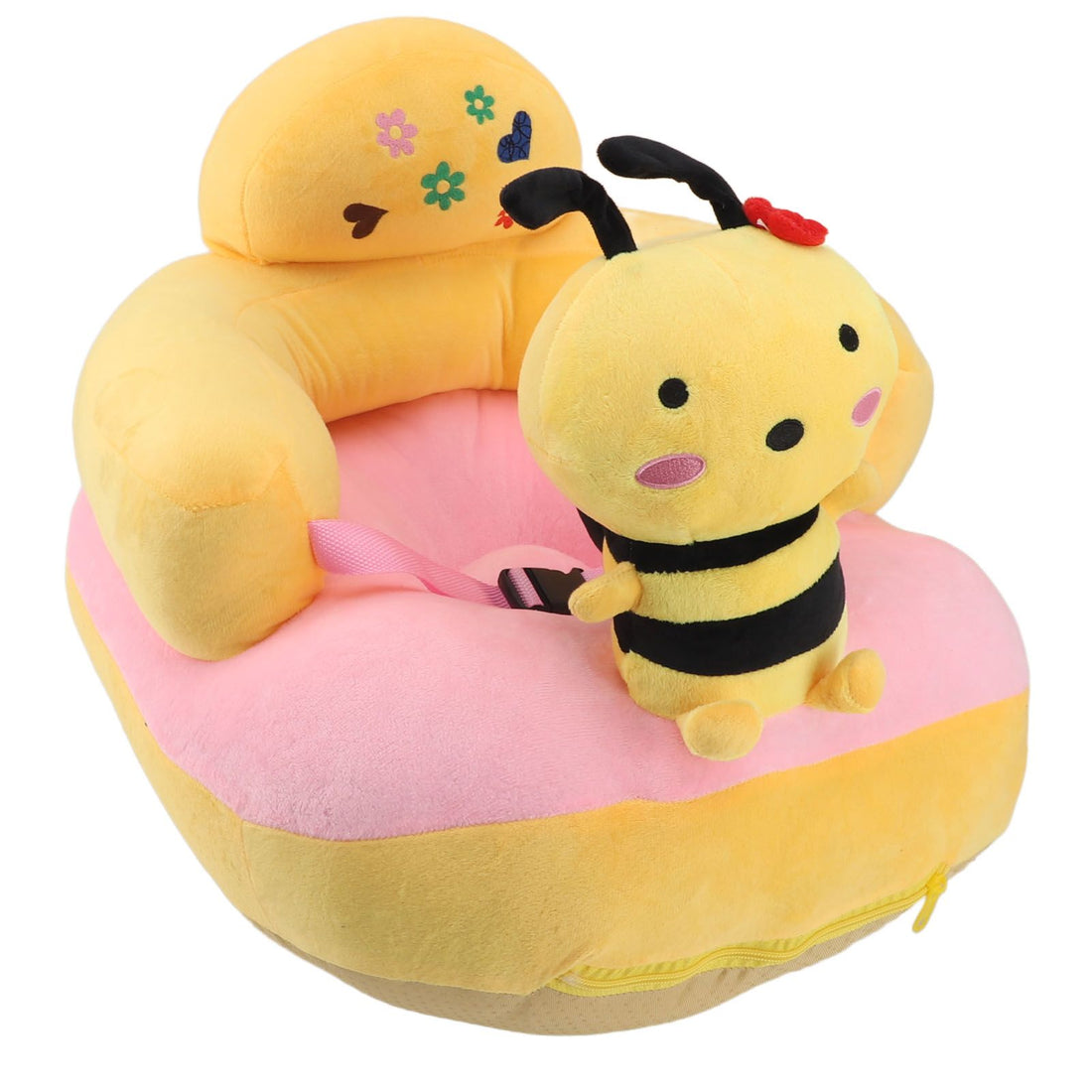 Luminous plush baby support sofa chair by Everything Baby, designed for learning to sit, with anti-side turn and falling protection.