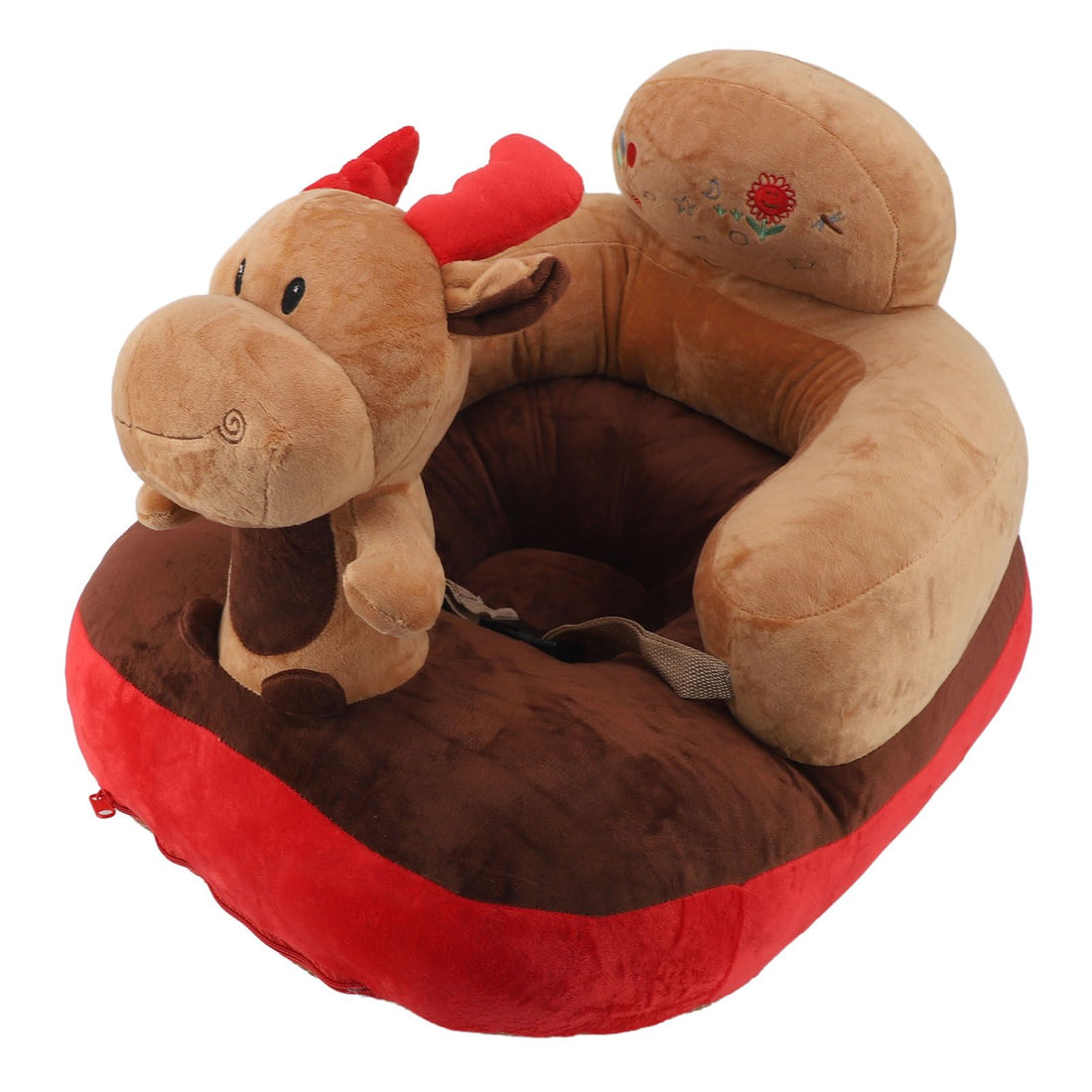 Comfortable Elk baby sitting sofa chair for infants and toddlers, portable plush seat with light, anti-rollover design for home use.