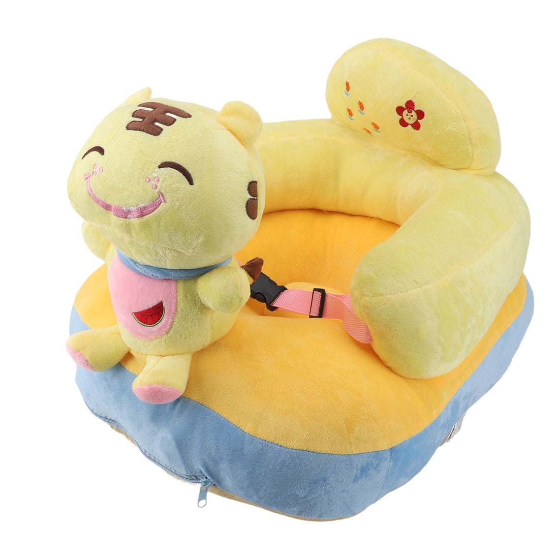 Adjustable baby support sofa by Everything Baby, plush infant floor seat with stable angle and comfortable design for kids.