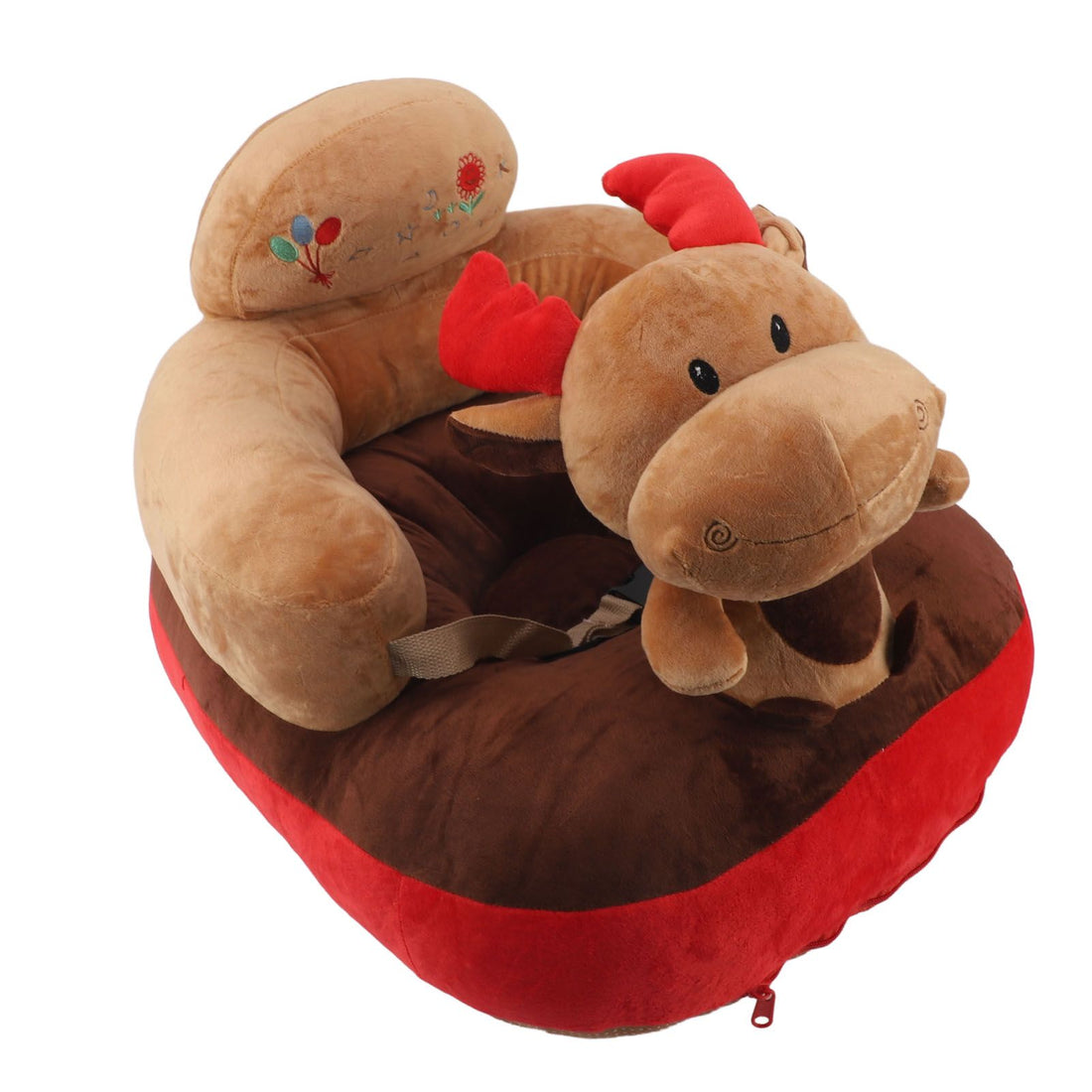 Soft plush baby support seat sofa with adjustable angles, Bluetooth feature, designed for indoor use, by Everything Baby.