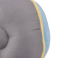 Blue plush baby sofa chair featuring a cute penguin cartoon design, adjustable support, perfect for toddlers learning to sit.