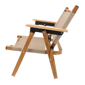 Kids Camping Chair Aluminum Alloy Wood Grain Canvas Portable Folding Camp Chair for Children Under 6 Years Old