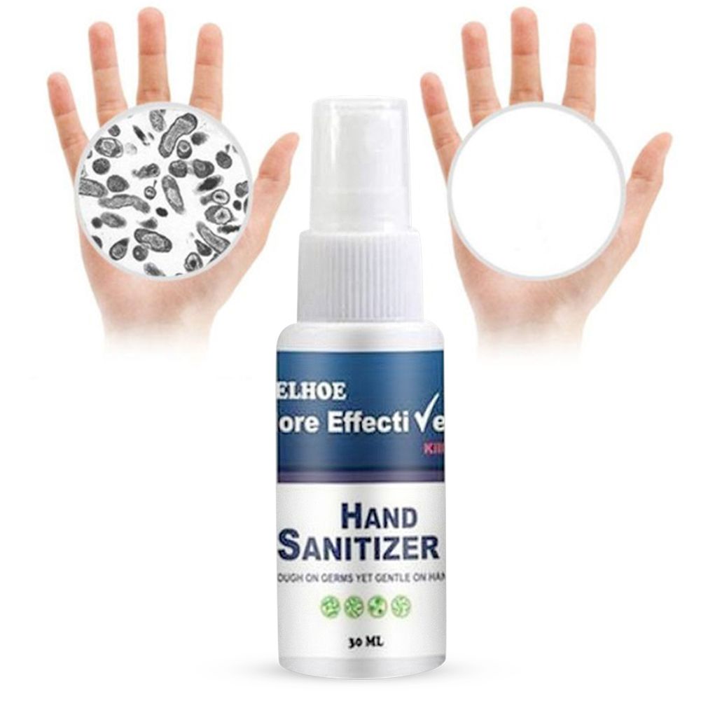 Portable 30ml mini hand cleaning spray for kids and adults, from Everything Baby, ideal for on-the-go hand hygiene.