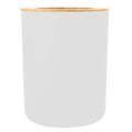 Six-piece white bathroom soap box, toothbrush holder, rinse cup, and lotion bottle accessories kit for household use.